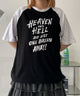 HEAVENHELLラグランT/ブラック　モデル:155cm F着用