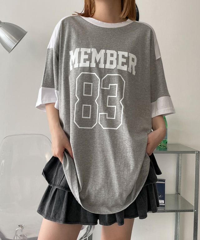 杢グレー　モデル:155cm F着用