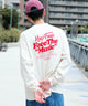 フロッキーロゴBIG　T（LS）/ホワイトアイボリー モデル：180cm L着用
