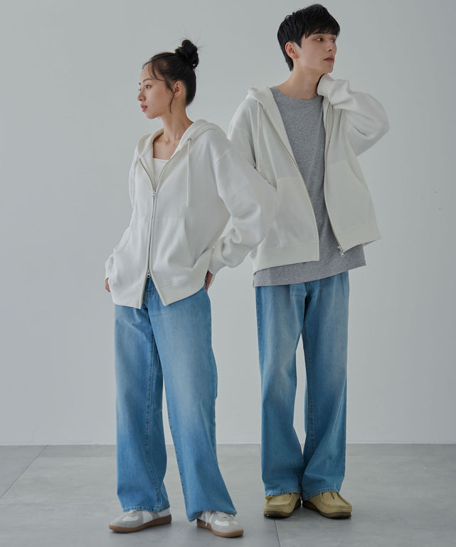 リラックスフィットダブルZIPパーカー