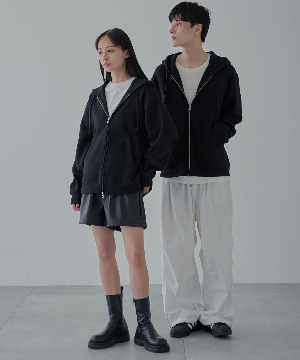 リラックスフィットダブルZIPパーカー