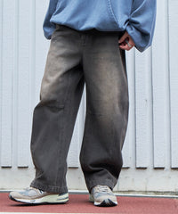 イージーバレルレッグデニムパンツ