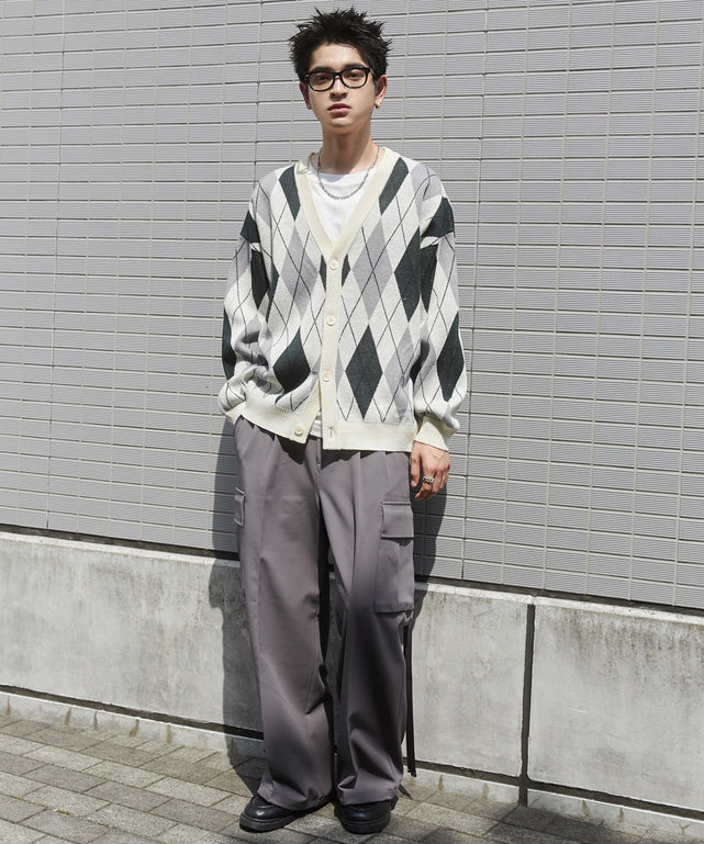 グリーンチェック モデル：180cm L着用