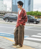 オレンジチェック モデル：180cm L着用