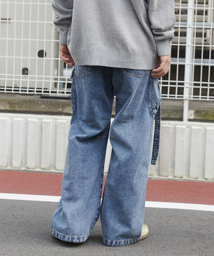 デニム中濃加工 モデル：180cm L着用