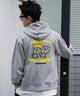 リラックスフィットTHEBOYグラフィックパーカー/杢グレー モデル：180cm L着用