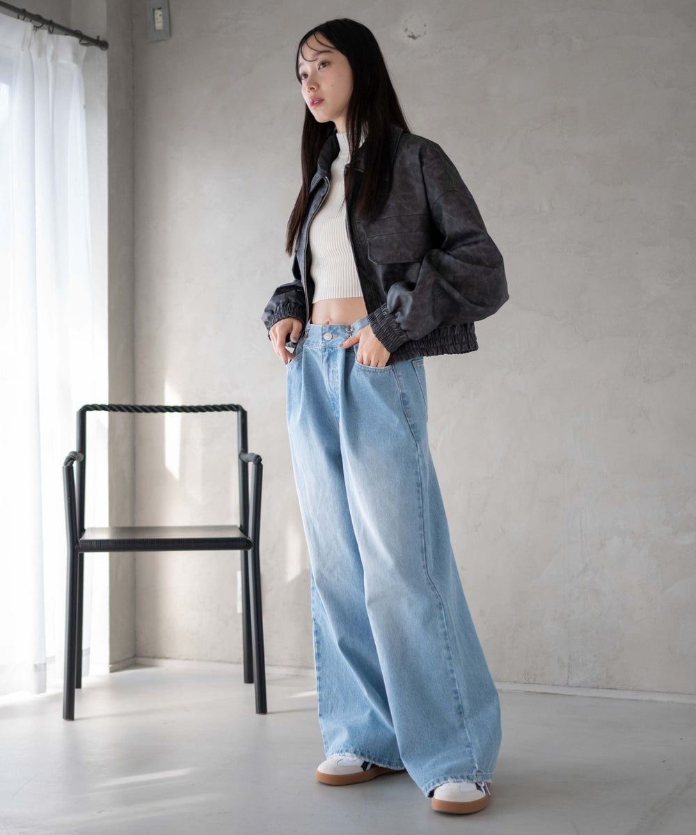 デニム淡 モデル：161cm M着用
