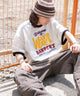 モチーフ刺繍リンガーT/オフホワイト モデル：174cm L着用