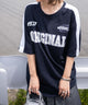 ORGゲームビッグTシャツ/ネイビー モデル:155cm F着用