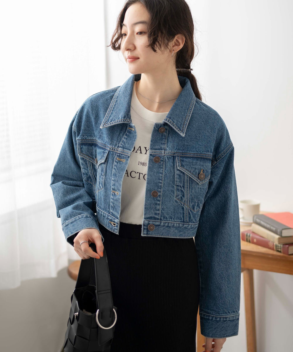 デニム中濃色　モデル:163cm F着用