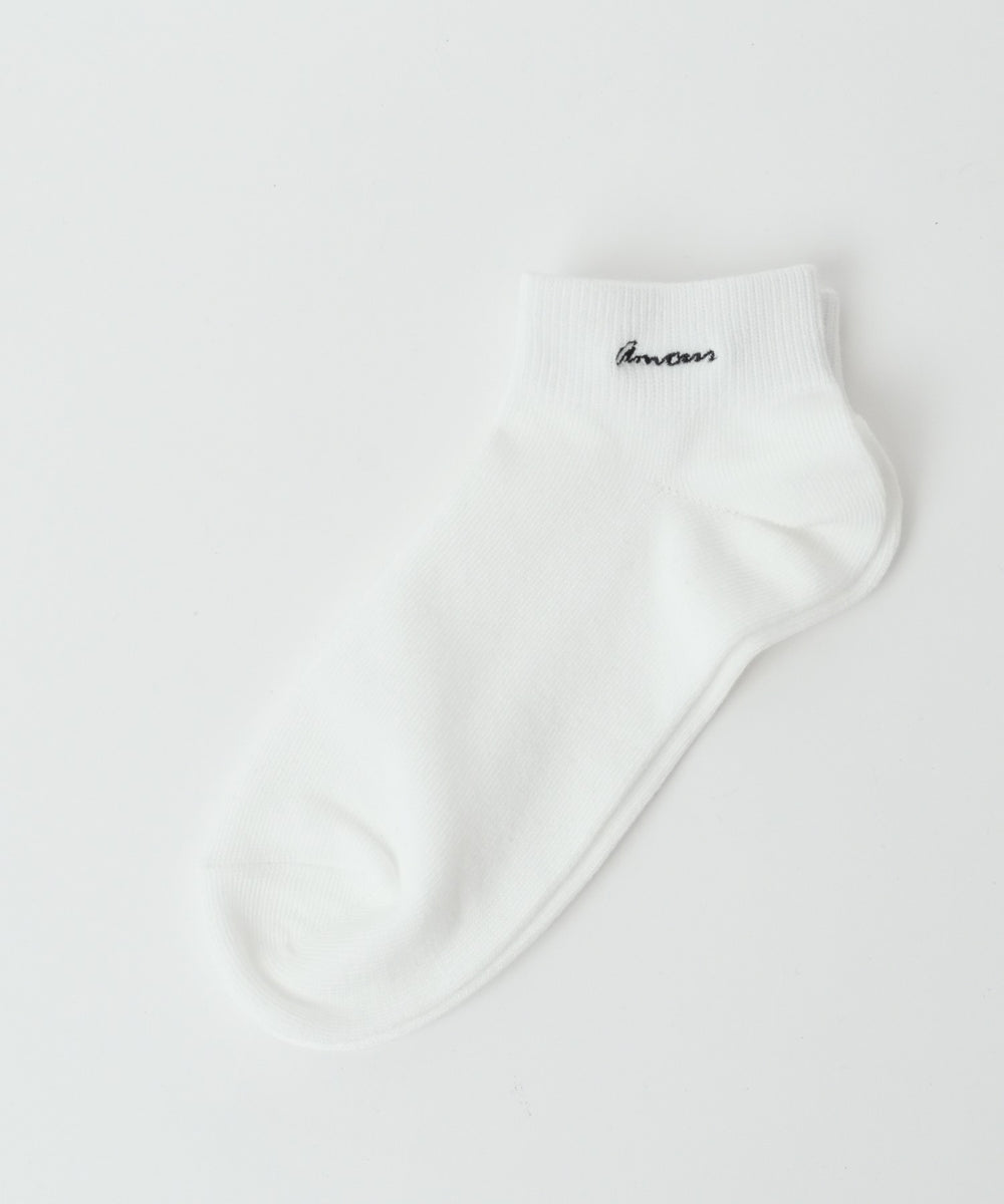 ニュアンスロゴ刺繍ショートソックス(23-25cm)
