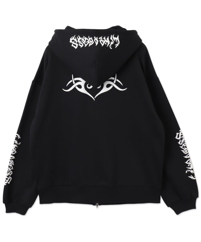 グラフィック裏起毛ZIPビッグパーカー