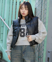 PUパファーショートベスト