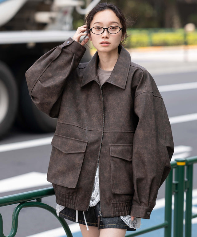 ブラウン モデル：161cm L着用