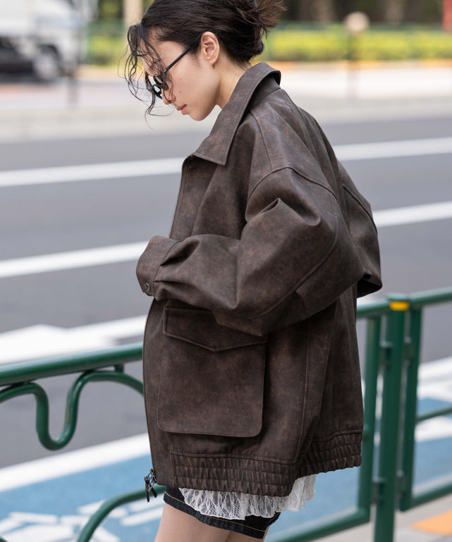 ブラウンソノタ モデル：161cm L着用