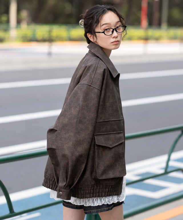 ブラウンソノタ モデル：161cm L着用