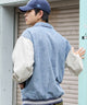 デニム淡加工 モデル：180cm L着用