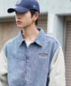 デニム淡加工 モデル：180cm L着用