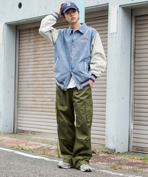 デニム淡加工 モデル：180cm L着用