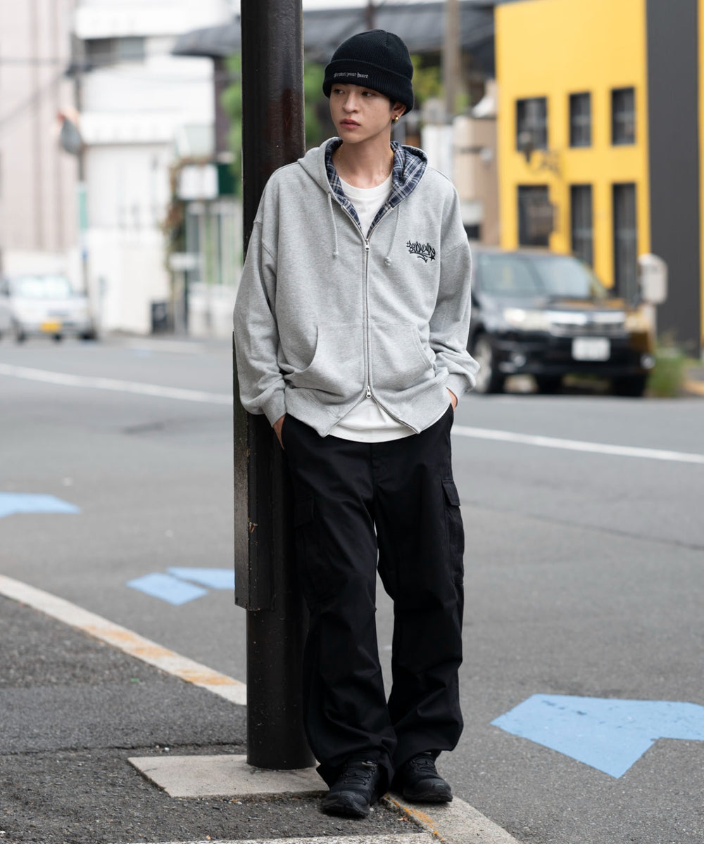 杢グレー　モデル：180㎝　L着用