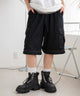 2WAYデニムカーゴパンツ/デニムブラック モデル：155cm F着用