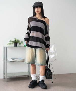 グレーボーダー モデル：160cm F着用