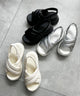 パテッドクロス厚底サンダル