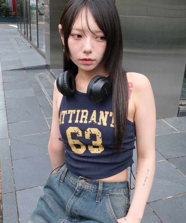 ナンバリングサイドドロストタンク/ネイビー モデル：159cm F着用