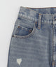 ダメージフレアデニムパンツ