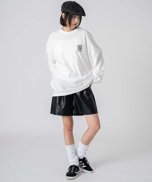柄8 ホワイト　モデル：168㎝　L着用