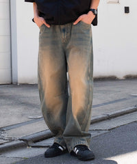 イージーバレルレッグデニムパンツ