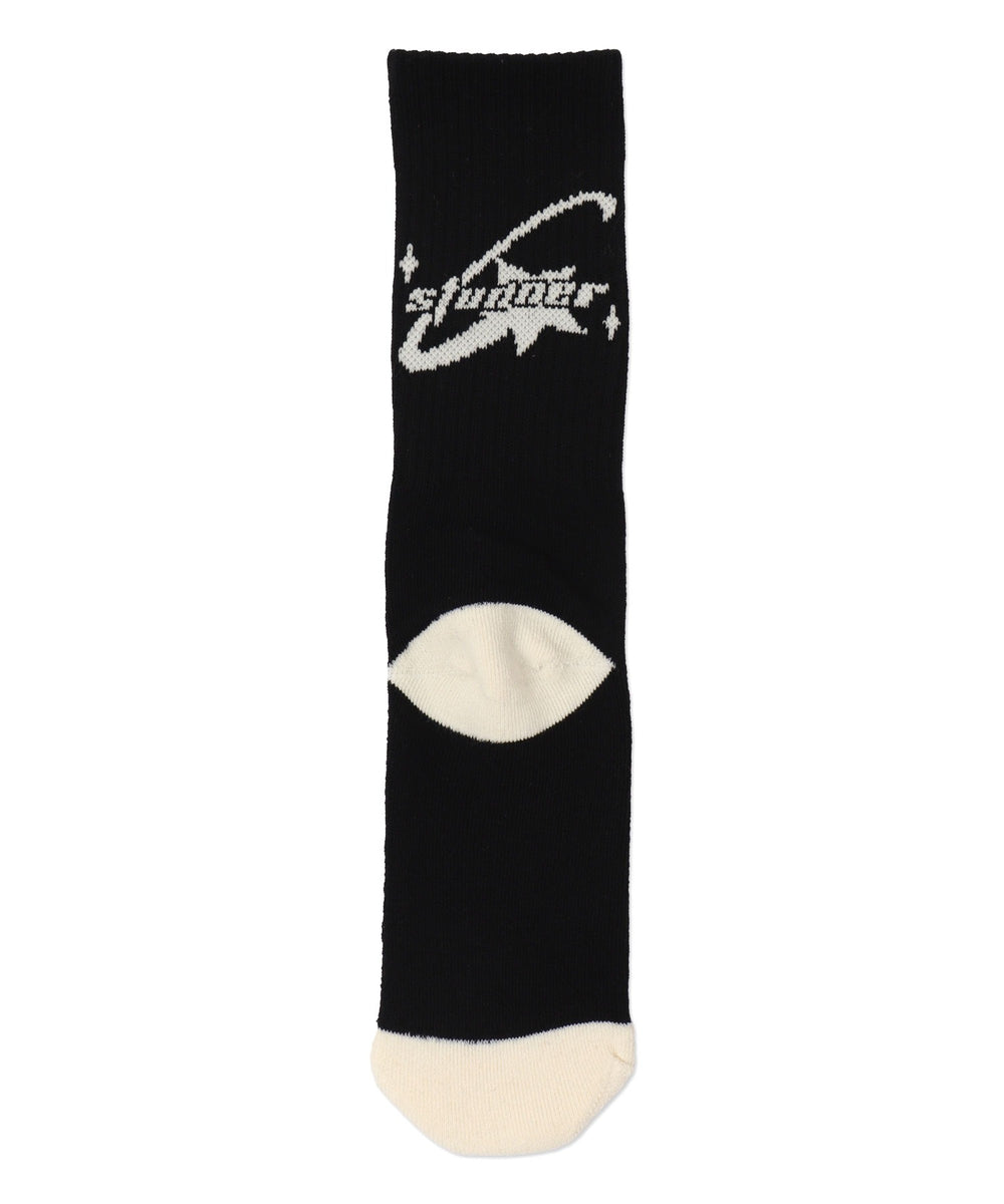 バックデザイン底パイルクルーソックス(23-25cm)