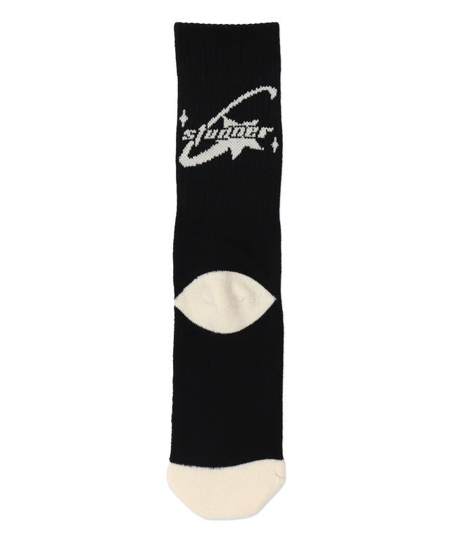 バックデザイン底パイルクルーソックス(23-25cm)