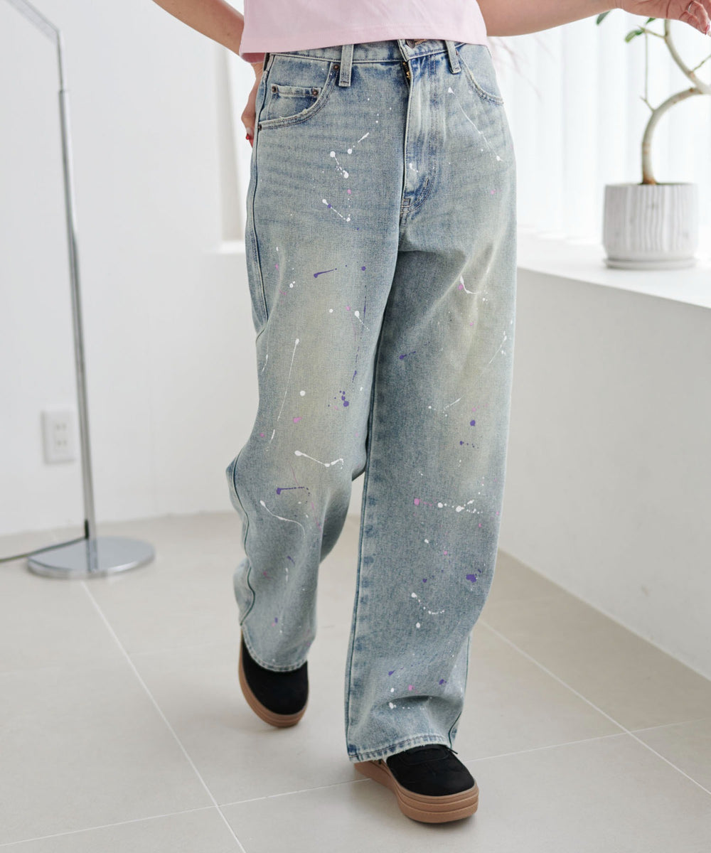 デニム淡加工 モデル：155cm M着用