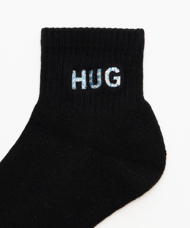HUG刺繍アンクルパイルソックス(23-25cm)