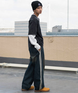 デニム中濃 モデル：180cm L着用