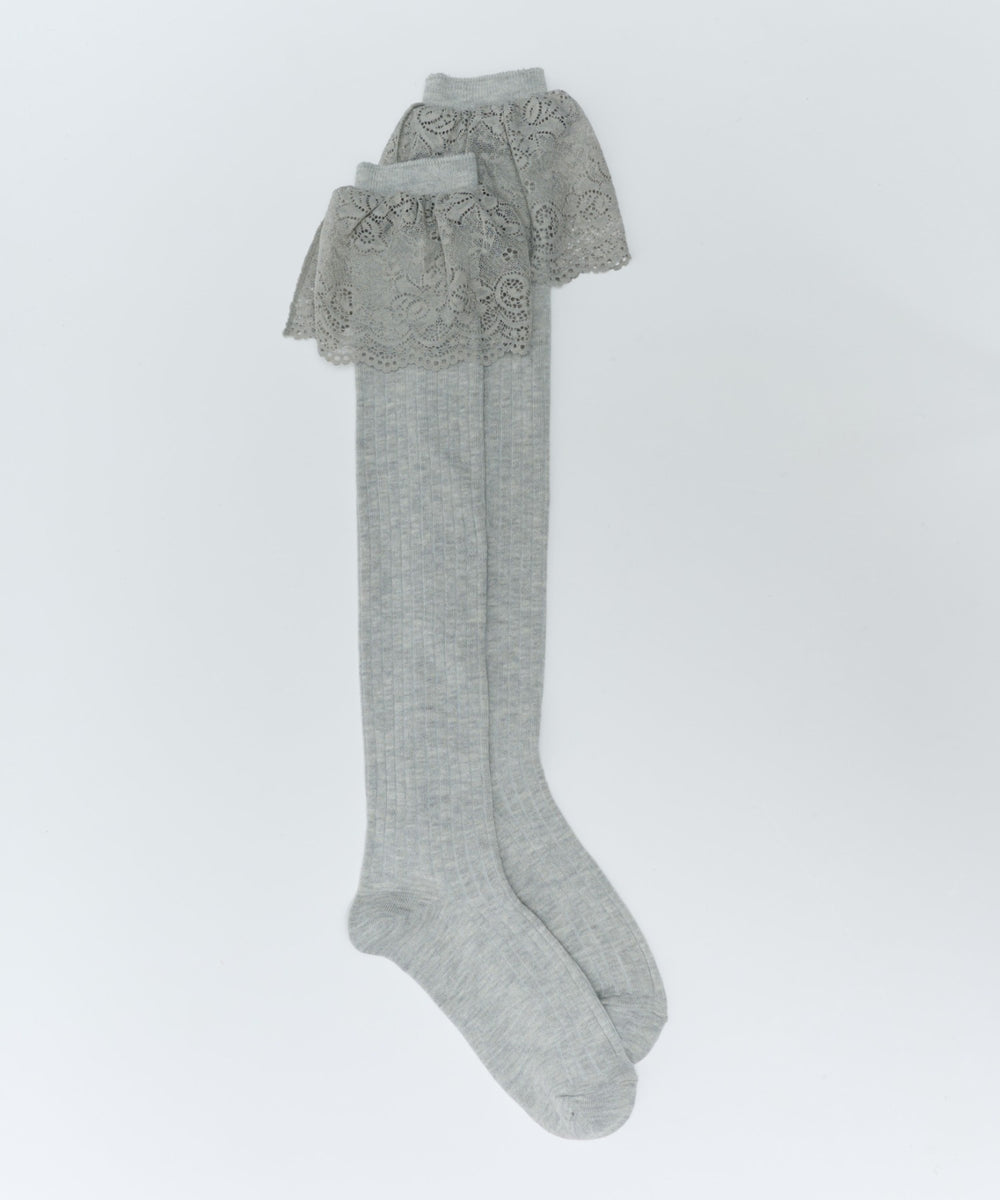 レース切替ニーハイソックス(23-25cm)