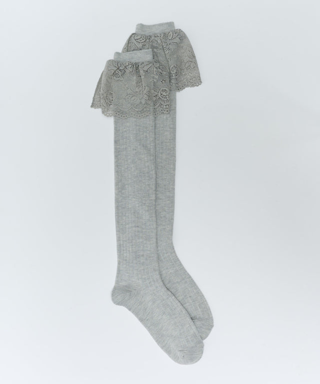 レース切替ニーハイソックス(23-25cm)