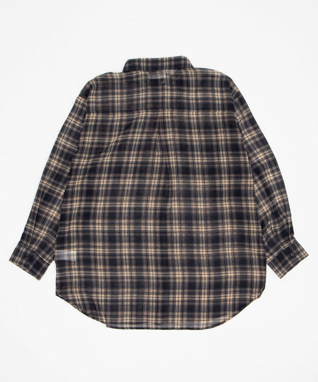 2WAYオフショルシアーチェックシャツ