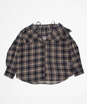 2WAYオフショルシアーチェックシャツ