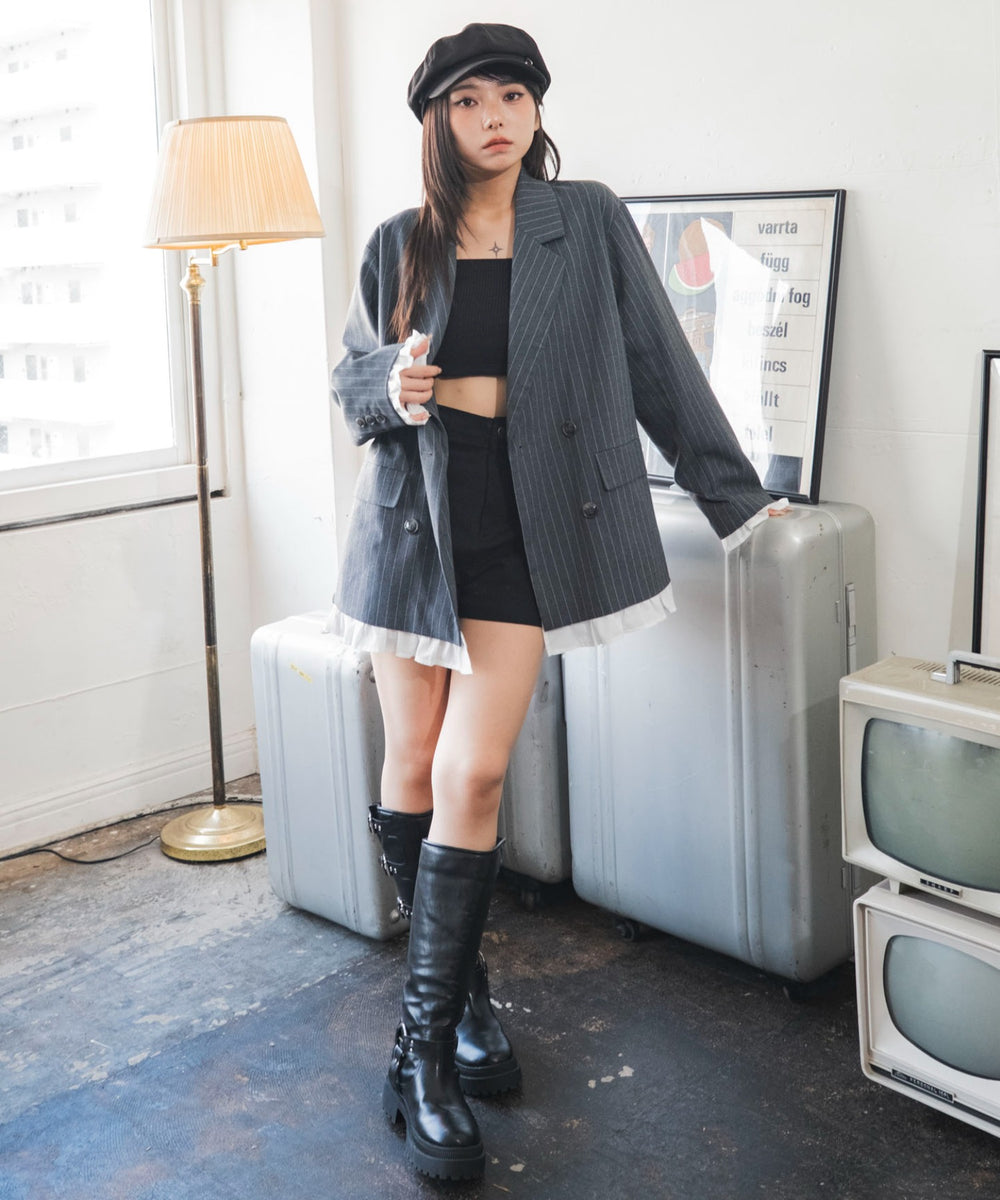 グレーストライプ　モデル：159cm F着用