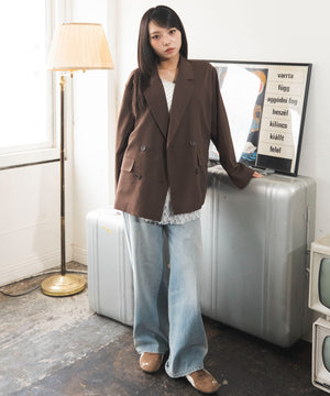 ブラウン　モデル：159cm F着用