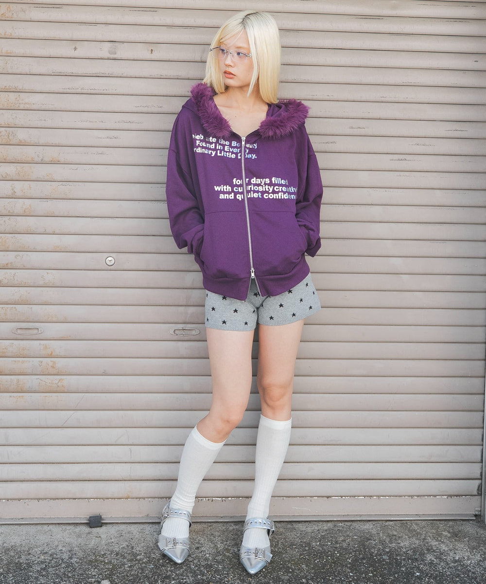 パープル　モデル：166cm F着用