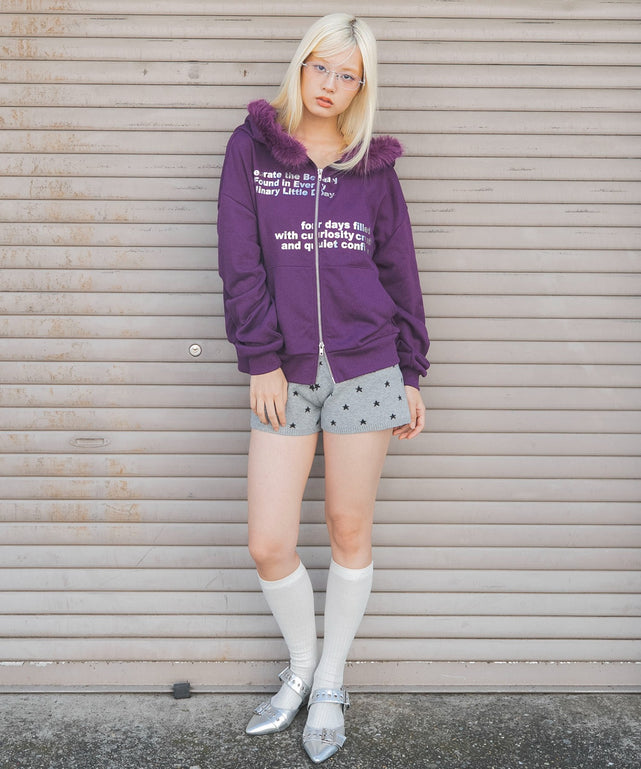 パープル　モデル：166cm F着用