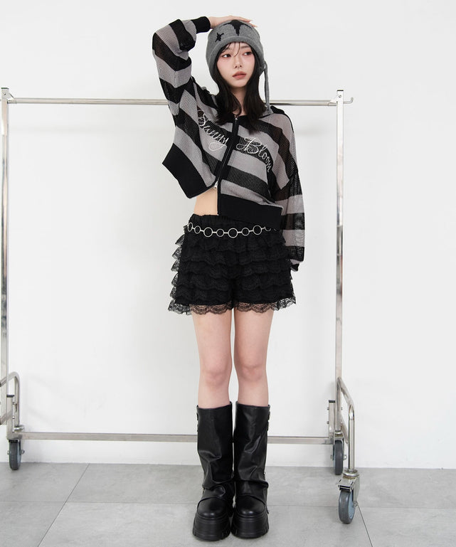 グレーボーダー　モデル：159cm F着用