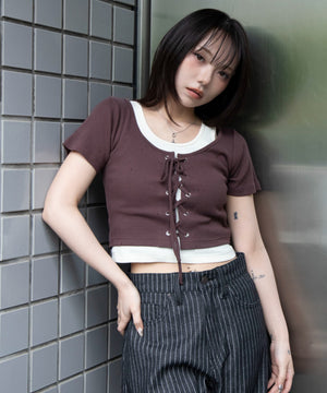 ブラウン　モデル：159cm F着用