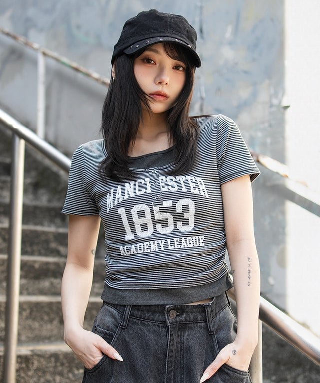 グラフィックレイヤードドッキングT/ブラックボーダー モデル：159cm F着用