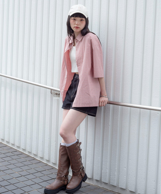 ピンク　モデル：164cm L着用