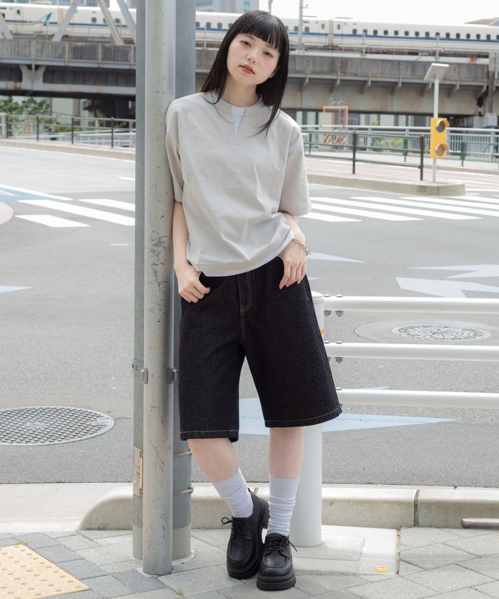 Lグレー　モデル：164cm M着用
