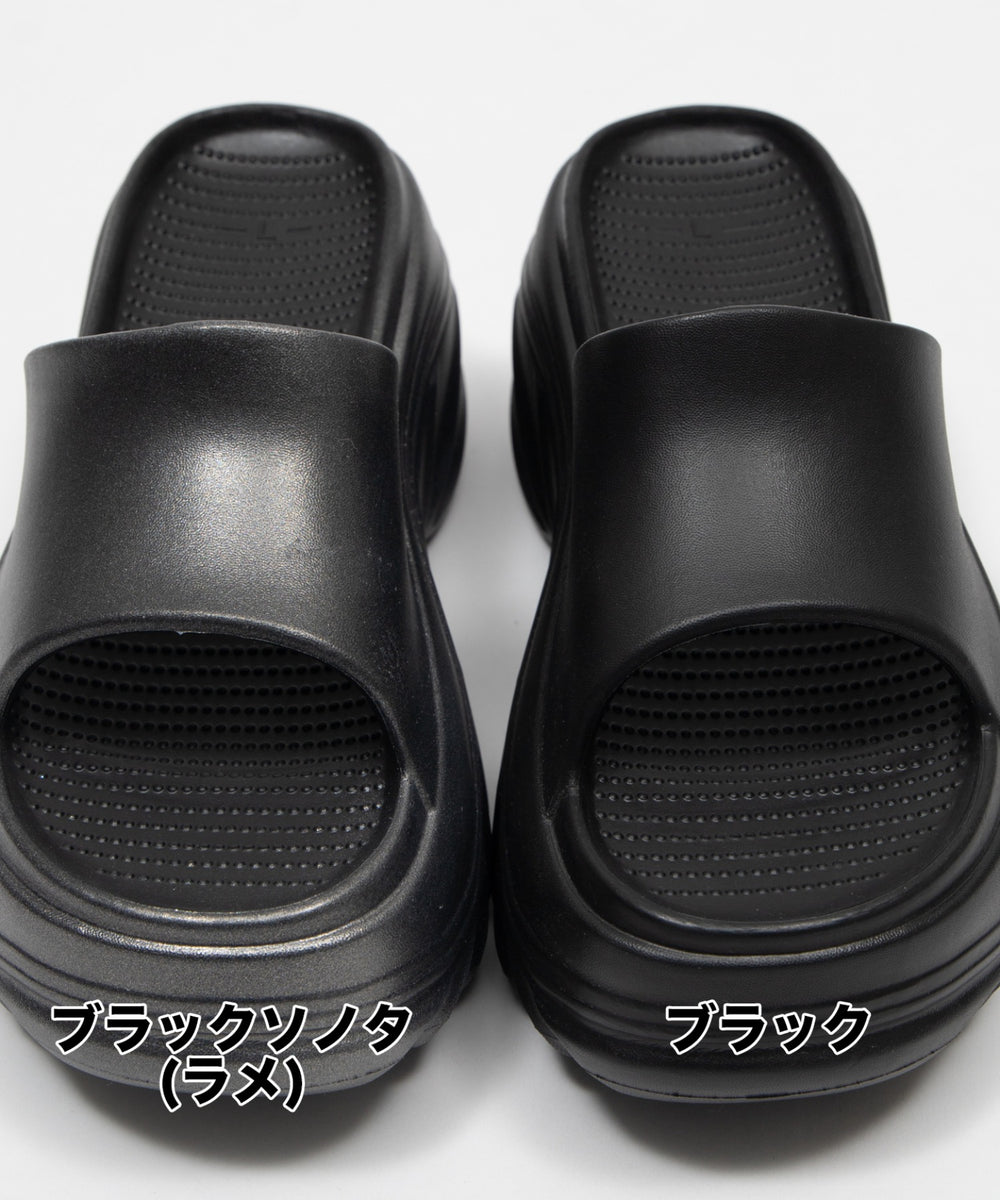 厚底デザインラバーサンダル